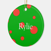 Gepersonaliseerde kerstversieringen keramisch ornament (Links)