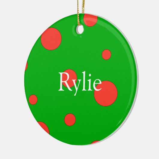 Gepersonaliseerde kerstversieringen keramisch ornament (Links)