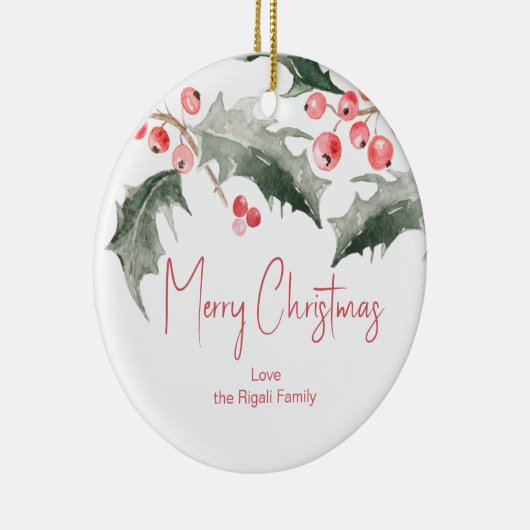 Gepersonaliseerde kerstversieringen keramisch ornament (Rechts)