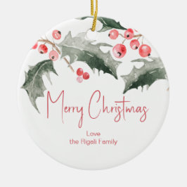 Gepersonaliseerde kerstversieringen keramisch ornament