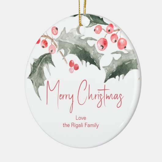 Gepersonaliseerde kerstversieringen keramisch ornament (Links)