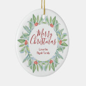 Gepersonaliseerde kerstversieringen keramisch ornament (Rechts)