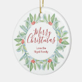 Gepersonaliseerde kerstversieringen keramisch ornament (Links)