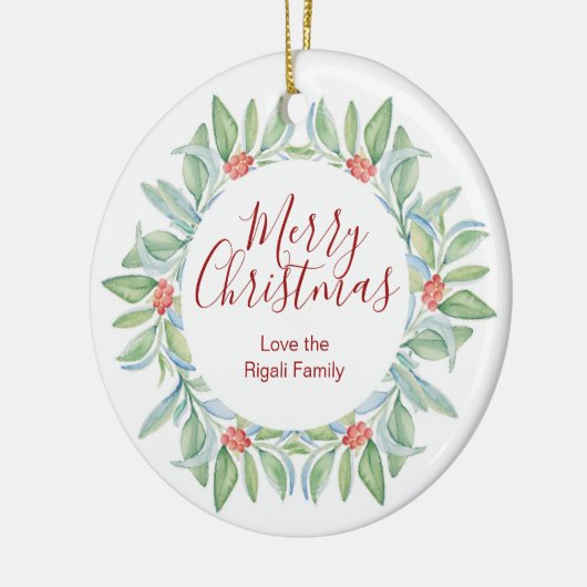 Gepersonaliseerde kerstversieringen keramisch ornament (Links)