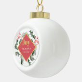 Gepersonaliseerde kerstversieringen keramische bal ornament (Rechts)