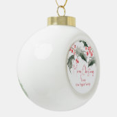 Gepersonaliseerde kerstversieringen keramische bal ornament (Links)
