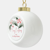 Gepersonaliseerde kerstversieringen keramische bal ornament (Rechts)