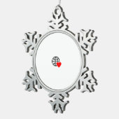 Gepersonaliseerde kerstversieringen | met de hand  tin sneeuwvlok ornament (Rechts)