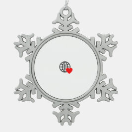 Gepersonaliseerde kerstversieringen | met de hand tin sneeuwvlok ornament