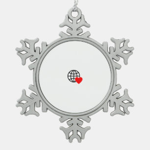 Gepersonaliseerde kerstversieringen   met de hand  tin sneeuwvlok ornament