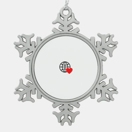 Gepersonaliseerde kerstversieringen | met de hand  tin sneeuwvlok ornament (Voorkant)