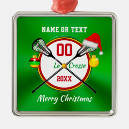Gepersonaliseerde kerstversieringen met Lacrosse Metalen Ornament