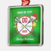 Gepersonaliseerde kerstversieringen met Lacrosse Metalen Ornament (Links)
