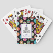Gepersonaliseerde kerstversieringen pokerkaarten (Achterkant)