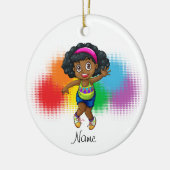 Gepersonaliseerde kerstversieringen voor hippe hop keramisch ornament (Links)