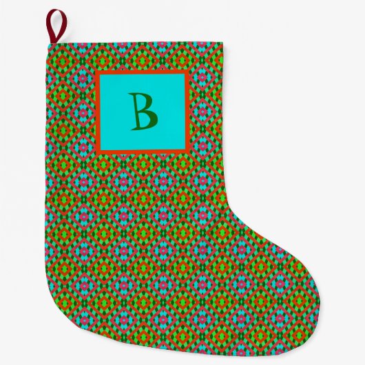 Gepersonaliseerde kerstvoorraad grote kerstsok (Voorkant)