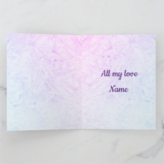 Gepersonaliseerde kerstvrouw met pretentieuze kers kaart (Binnen)