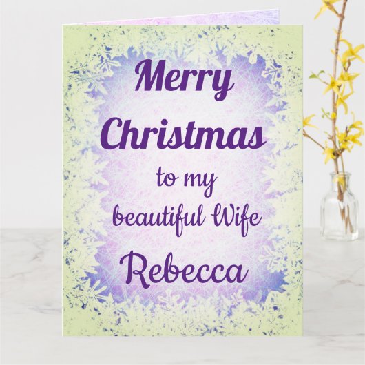 Gepersonaliseerde kerstvrouw met pretentieuze kers kaart (Gele Bloem)