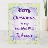 Gepersonaliseerde kerstvrouw met pretentieuze kers kaart (Voorkant)