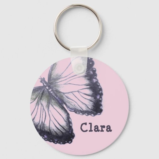 Gepersonaliseerde ketting-vlinder sleutelhanger (Voorkant)