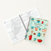 Gepersonaliseerde  Keuken Blauwgroen Rood Recepten Notitieboek (Binnen)