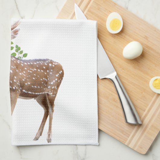Gepersonaliseerde Keuken Handdoek Deer Doe Buck Fo (Quarter Fold)