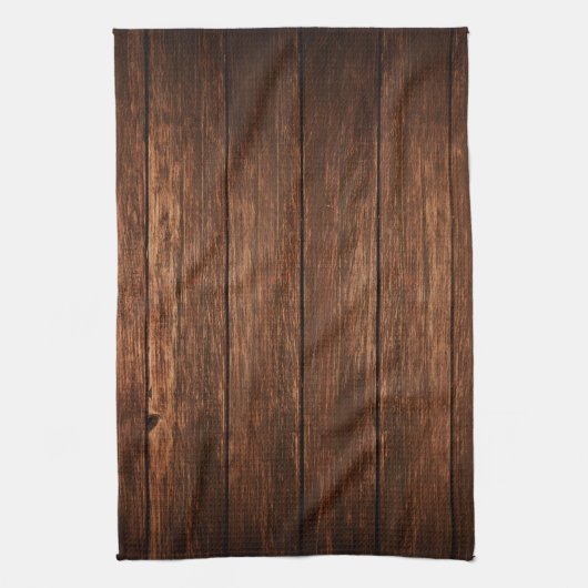 Gepersonaliseerde keuken handdoek schuur hout land (Verticaal)