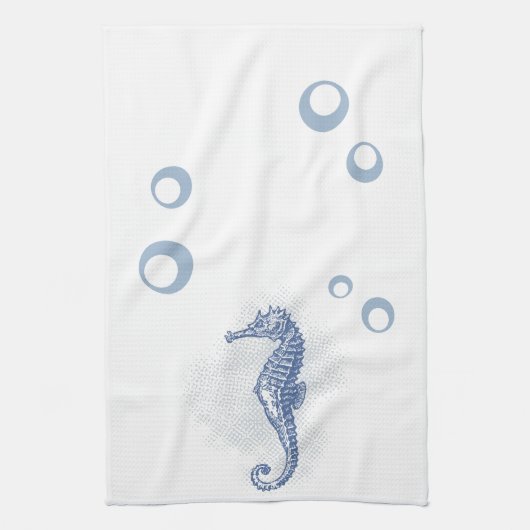 Gepersonaliseerde Keuken Handdoek Seahorse Ocean B (Verticaal)