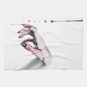 Gepersonaliseerde Keuken Handdoek zombie bloed dru (Horizontaal)