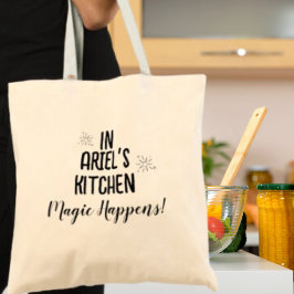 Gepersonaliseerde keuken Magic Chef kok Foodie Gif Tote Bag