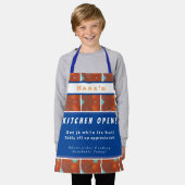 Gepersonaliseerde keuken Open + 3Comments Fun Schort (Gedragen)