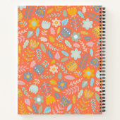 Gepersonaliseerde keuken recept speelse bloemen Bl Notitieboek (Achterkant)