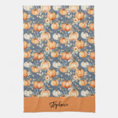 Gepersonaliseerde keuken Schort pompoenen Theedoek (Verticaal)