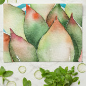 Gepersonaliseerde keukenhanddoek Boho Cactussen Ca (Gevouwen)