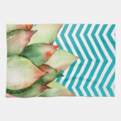 Gepersonaliseerde keukenhanddoek Boho Cactussen Ca (Horizontaal)