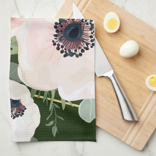 Gepersonaliseerde keukenhanddoek Geometrische Tuin (Quarter Fold)