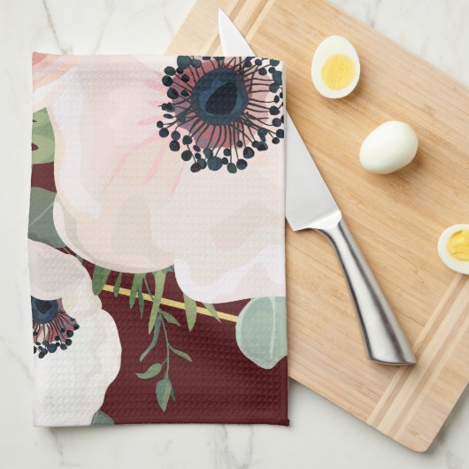 Gepersonaliseerde keukenhanddoek Geometrische tuin (Quarter Fold)