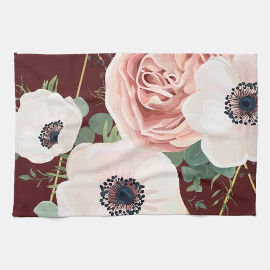 Gepersonaliseerde keukenhanddoek Geometrische tuin (Horizontaal)