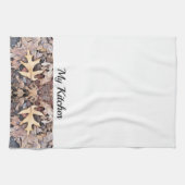 Gepersonaliseerde keukenhanddoek - Herfst eikenbla (Horizontaal)
