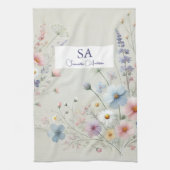 Gepersonaliseerde keukenhanddoek met kleine wilde  (Verticaal)