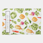 Gepersonaliseerde keukenhanddoek met vegetatieve i (Horizontaal)