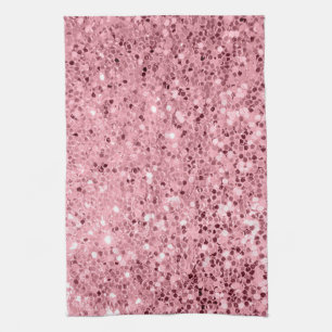 Gepersonaliseerde keukenhanddoek Roos Gouden Glitt