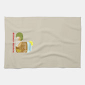 Gepersonaliseerde keukenhanddoeken met tasjes en t (Horizontaal)