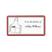 Gepersonaliseerde keukenlabels - medium size etiket (Voorkant)