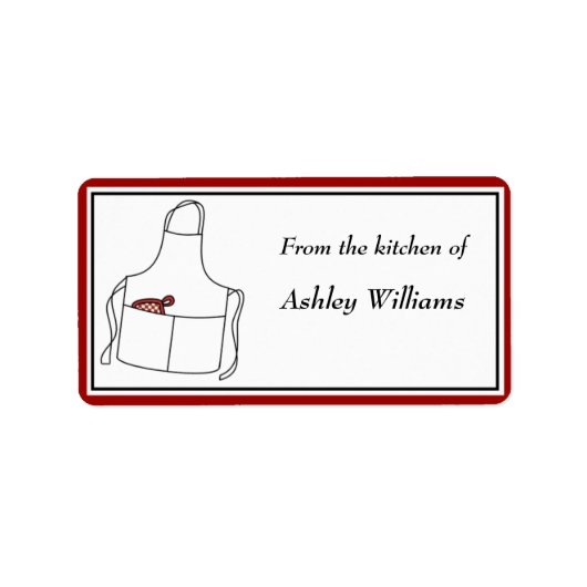 Gepersonaliseerde keukenlabels - medium size etiket (Voorkant)