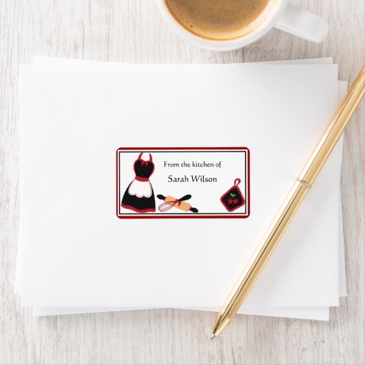 Gepersonaliseerde keukenlabels - medium size etiket (Insitu)