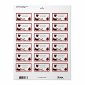 Gepersonaliseerde keukenlabels - medium size etiket (Full Sheet)