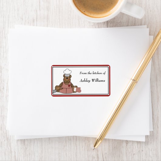 Gepersonaliseerde keukenlabels - medium size etiket (Insitu)