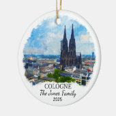 Gepersonaliseerde Keulen Ornament, Duitsland Gift Keramisch Ornament (Links)