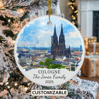 Gepersonaliseerde Keulen Ornament, Duitsland Gift Keramisch Ornament